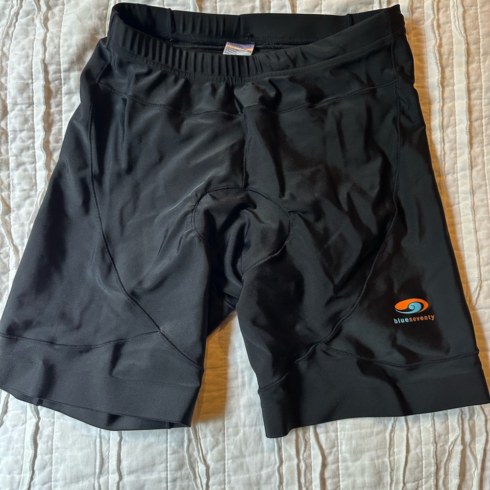 blueseventy Women's Black Athletic Triathlon Shorts with Orange Accent